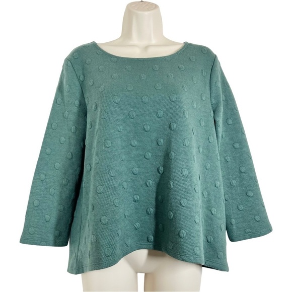 W5 Tops - W5 Embossed Polkadot Long Sleeve Top